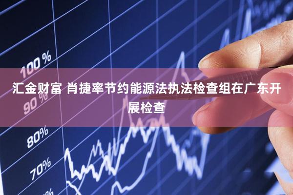 汇金财富 肖捷率节约能源法执法检查组在广东开展检查