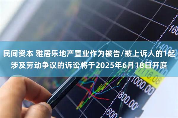 民间资本 雅居乐地产置业作为被告/被上诉人的1起涉及劳动争议的诉讼将于2025年6月18日开庭