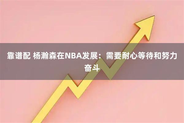 靠谱配 杨瀚森在NBA发展：需要耐心等待和努力奋斗